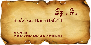 Szűcs Hannibál névjegykártya