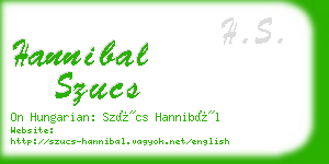 hannibal szucs business card